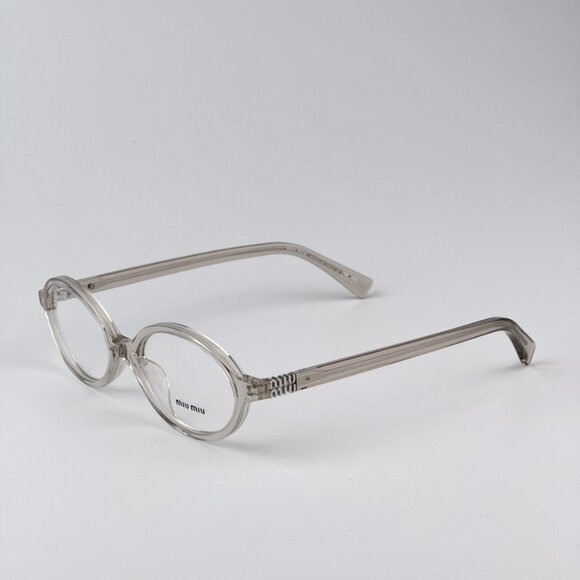 Miu Miu MU01XV 12U1O1 BRAND NEW Eyeglasses  Hemp Trasparent Oval Unisex - Picture 5 of 10